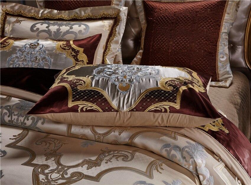 Esmoidis Golden Silk Cotton Luxury Jacquard Dynetrekk sett