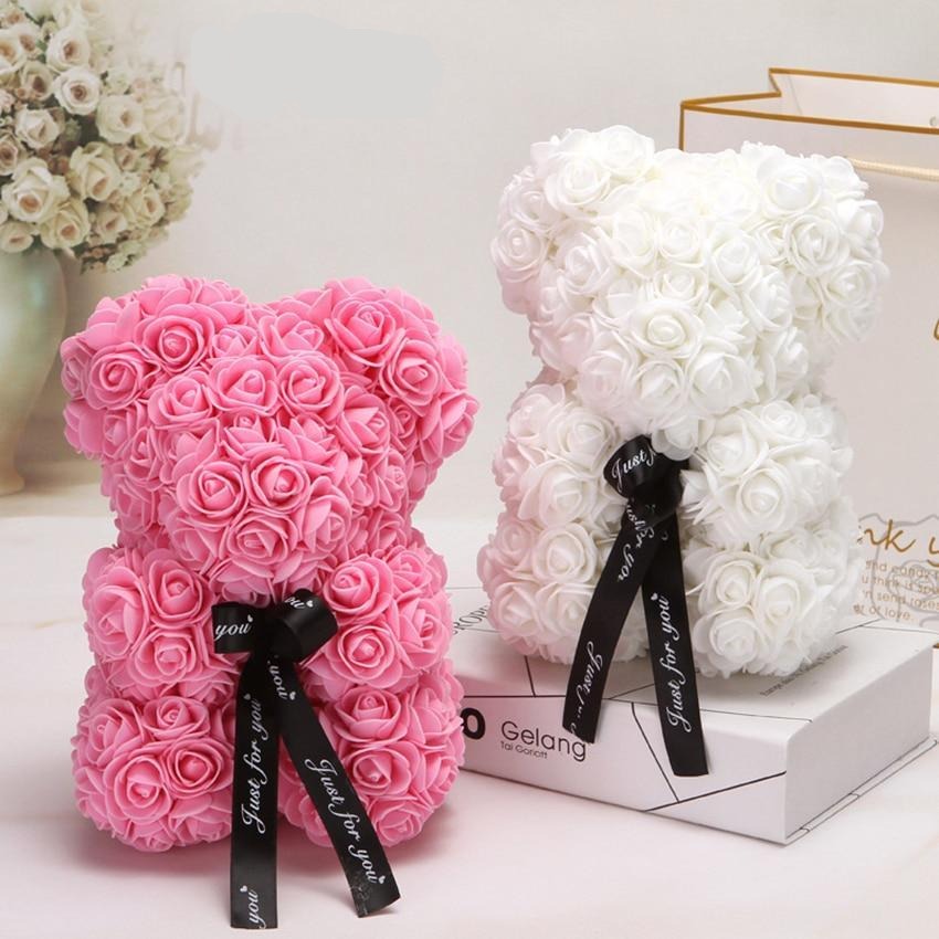 Rose Bear Uk | Håndlaget luksus blomst rose kjærlighet teddybjørn