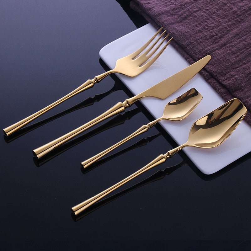 Venice Shine Gold Cutlery Set