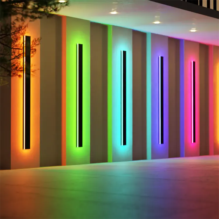 Aplique LED de pared impermeable para exterior e interior (RGB)