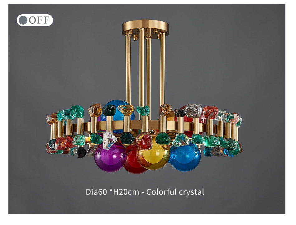 YLK Rarmaden Colorful Luxury crystal chandelier