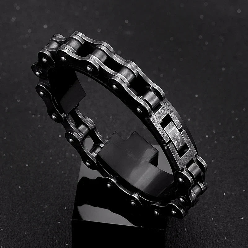 Titan Craft - Bracelet chaîne vintage noir