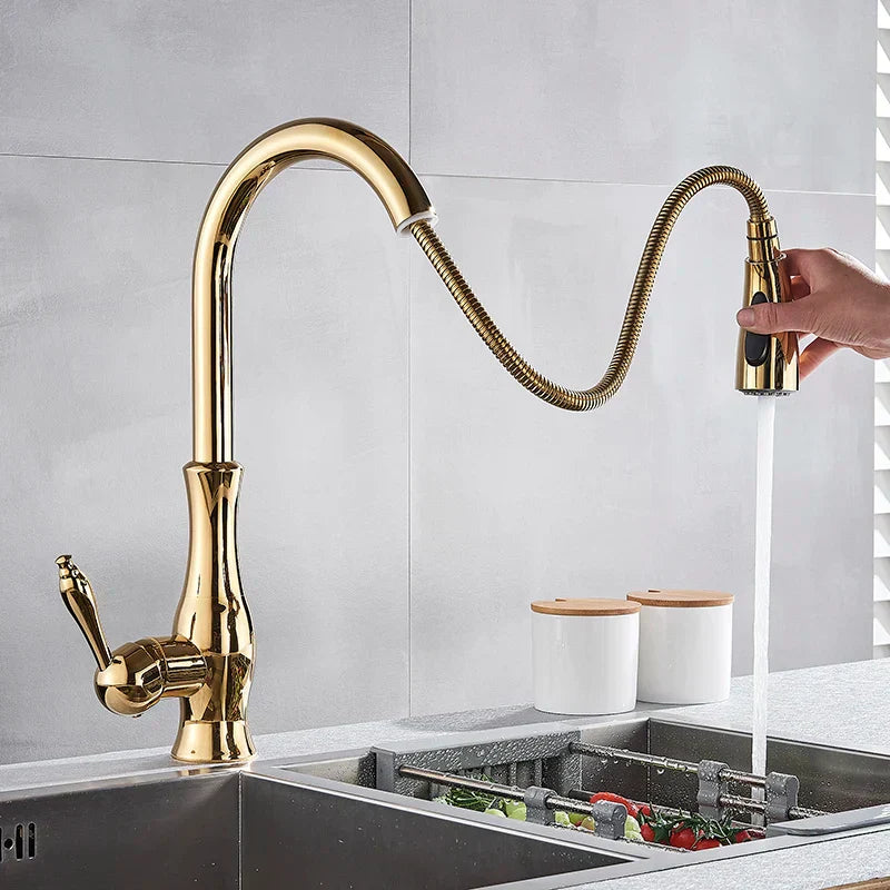 GlamFaucet – Torneiras de Cozinha Douradas