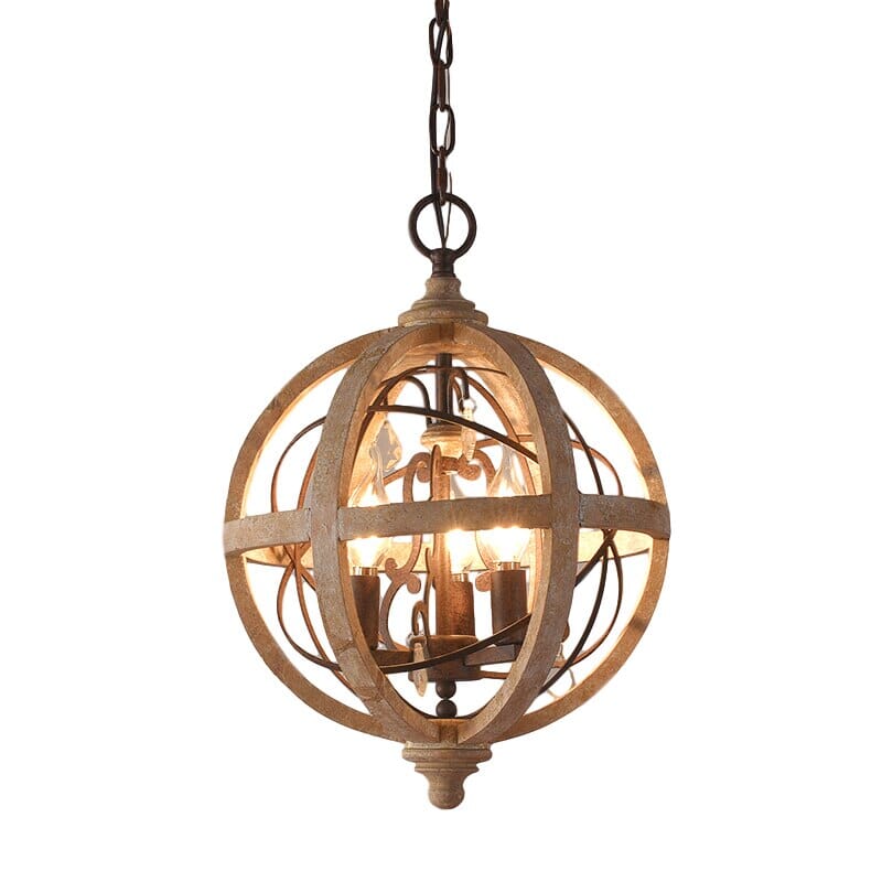 Antique Wooden Chandelier