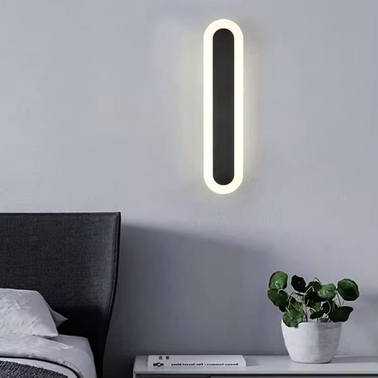 Alana Black Zewnętrzna Lampa LED Taśmowa na Ścianę