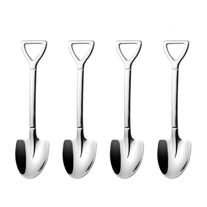 Vrimlo® 4-piece Stainless Steel Shovel Teaspoon Set