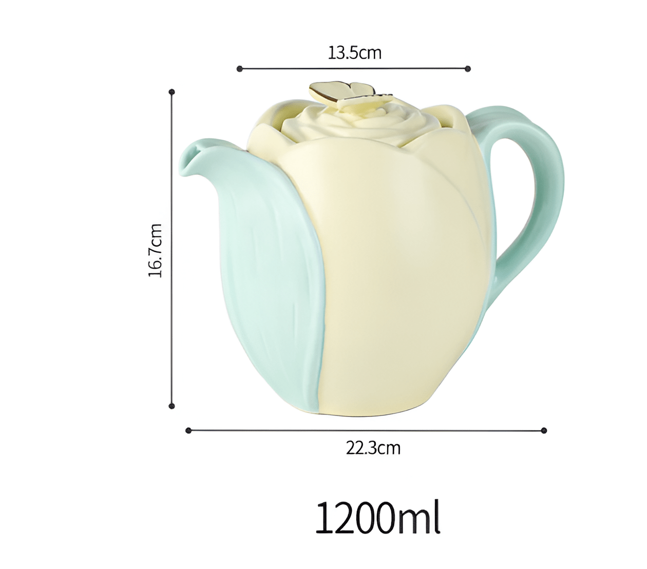 Ensemble de tasse à café en céramique avec soucoupe Tulipe