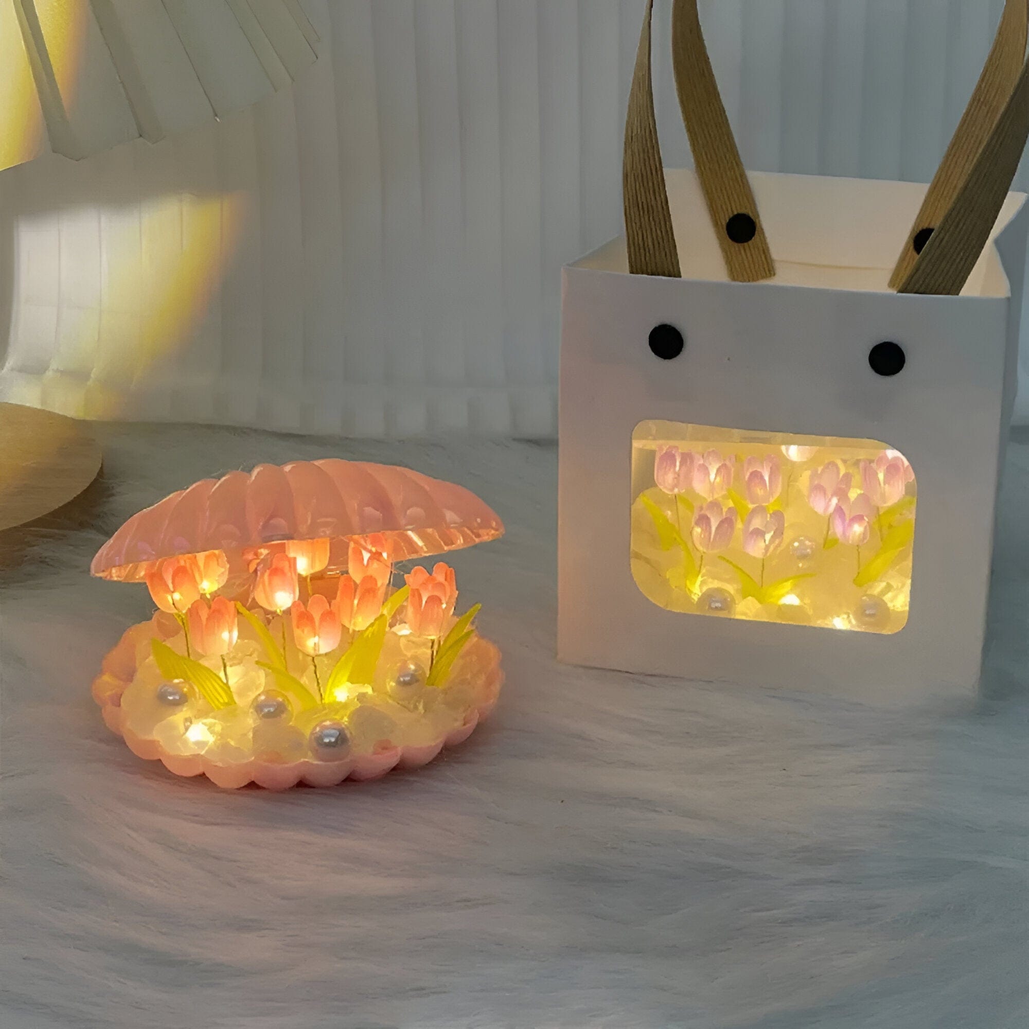 Shell Tulip Handmade  Night Lamp