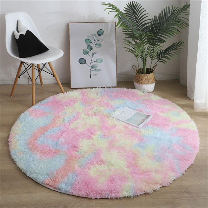 Soft Fluffy Round Rug