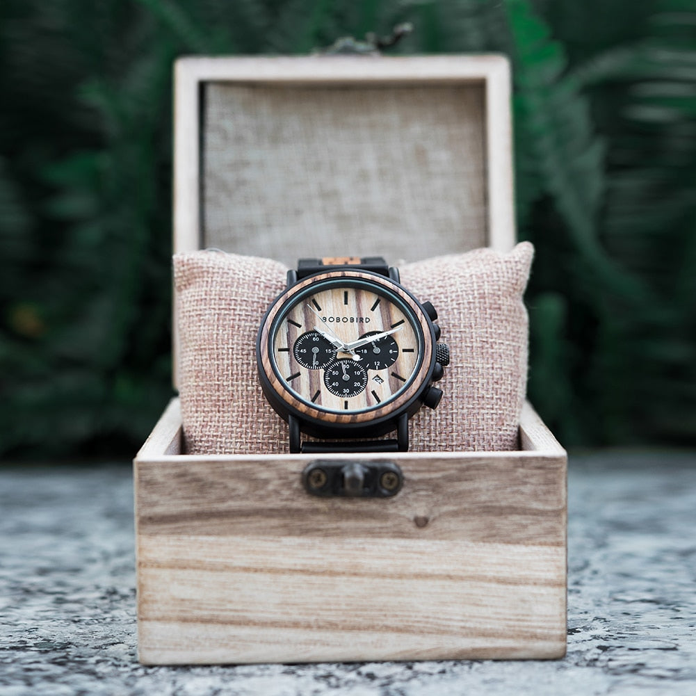 Reloj de madera BOBOBIRD