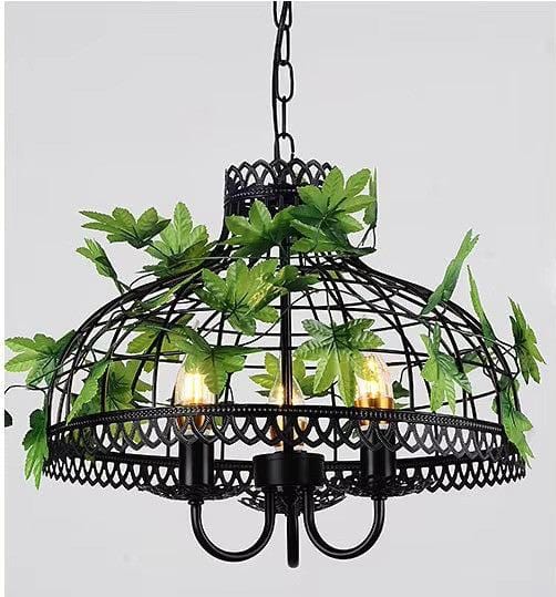 Lustre cage en fer vintage