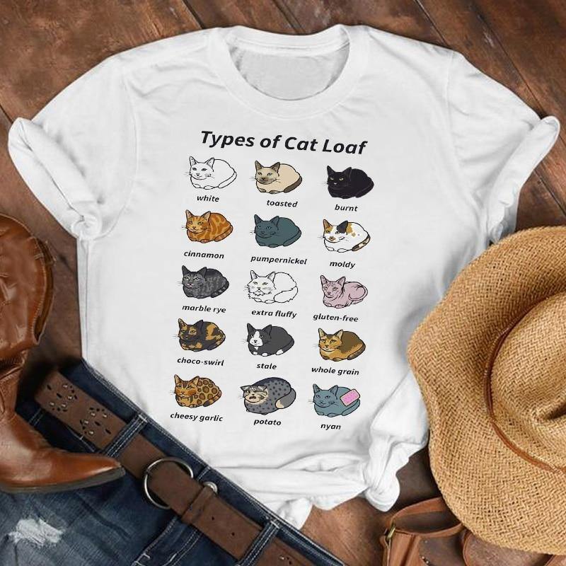 Tipos de camiseta de pan de gato