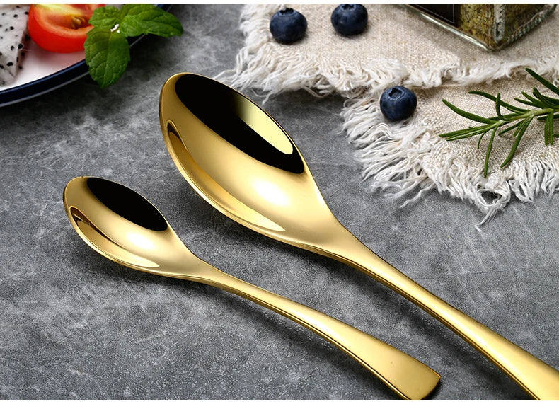 Set Posate In Acciaio Inox Collezione Salime Gold