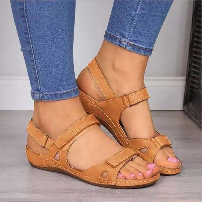 Summer Bliss Clark | Orthopedic summer sandals with velcro fastening for women