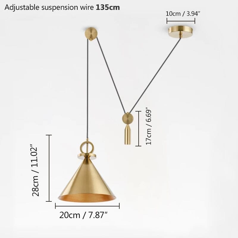 Gold Ceiling Hanging Lamp