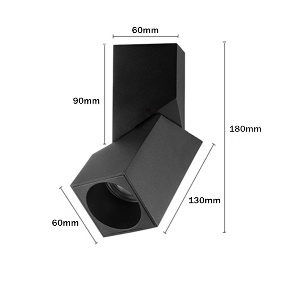 Adjustable Square Surface Mounted Downlight