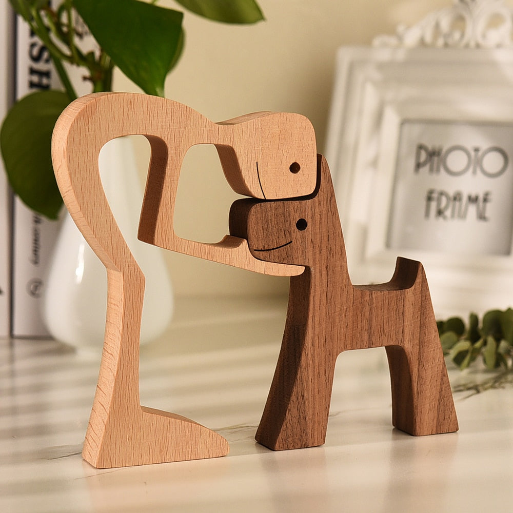 ArtZ® Sculptures de Chiens en Bois Nordiques