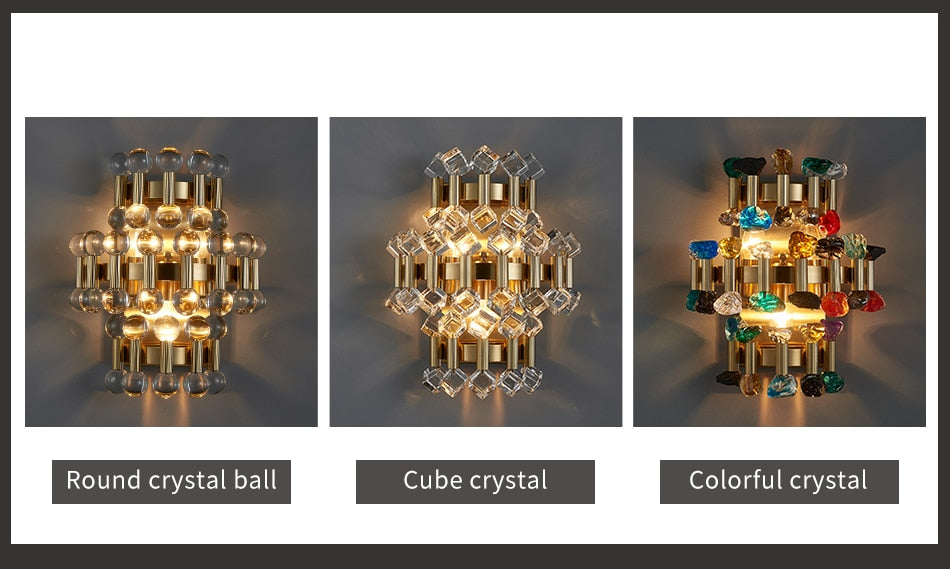 YLK Rarmaden Colorful Luxury Crystal Sconce