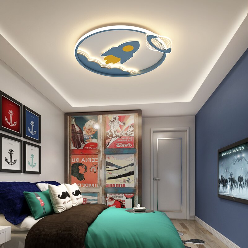 Chandelier pour chambre d'enfants Space Rocket