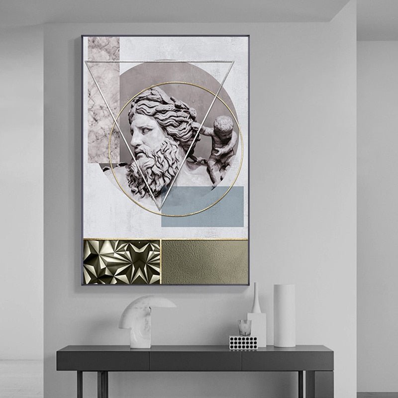 Abstract Statue Wall Paintings