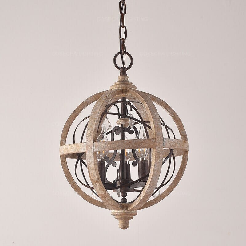 Antique Wooden Chandelier