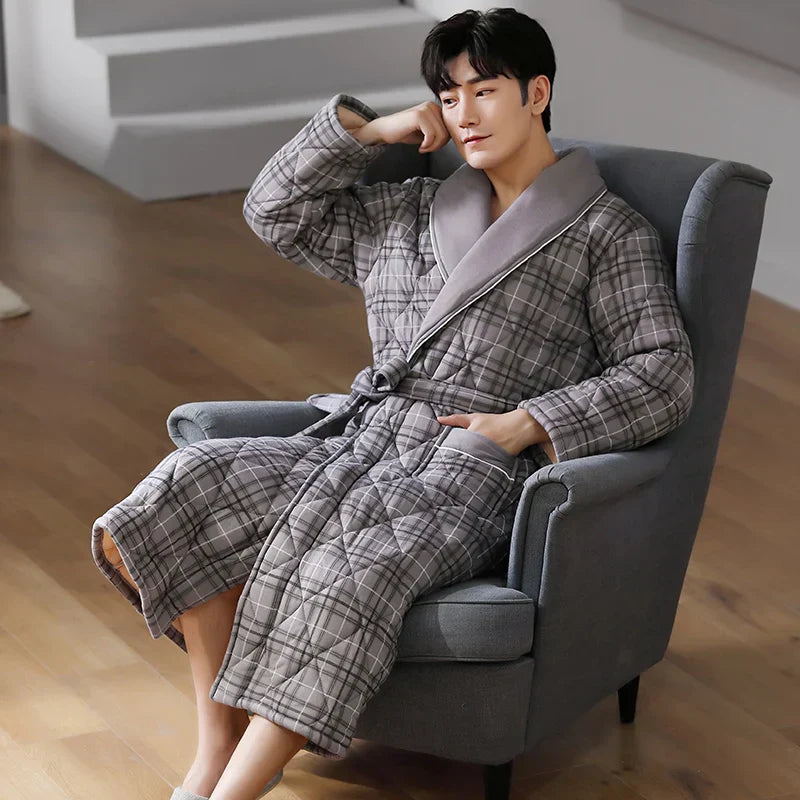 CozyLayer – Robe de Banho de Inverno com 3 Camadas