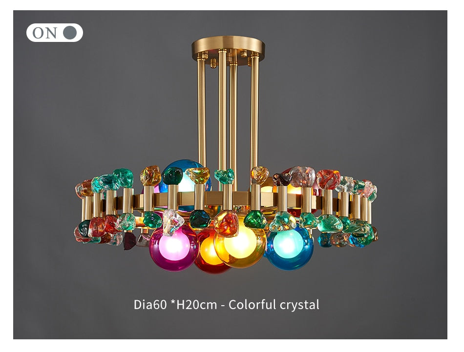 YLK Rarmaden Colorful Luxury crystal chandelier