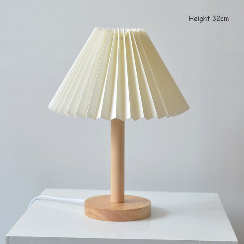 Korean Retro Pleated Table Lamp