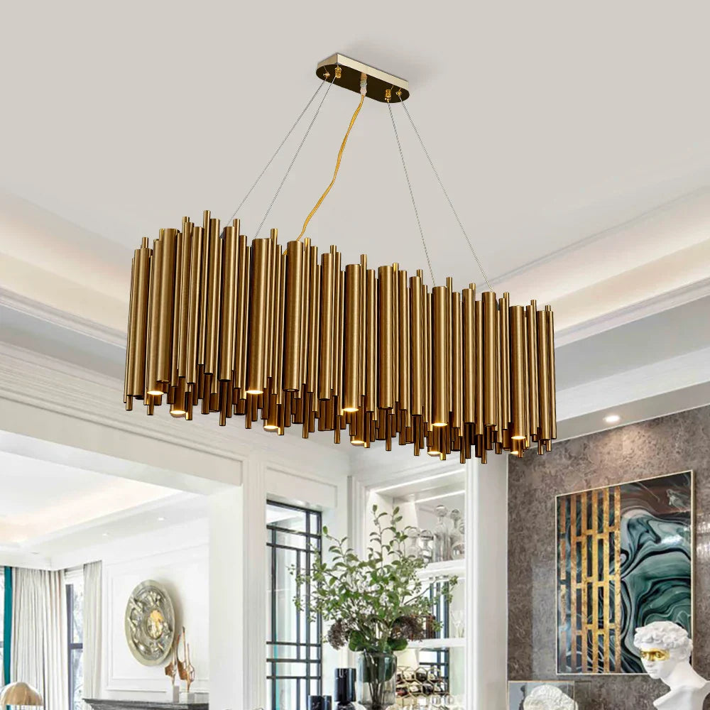 Gold Nest Oval Chandelier