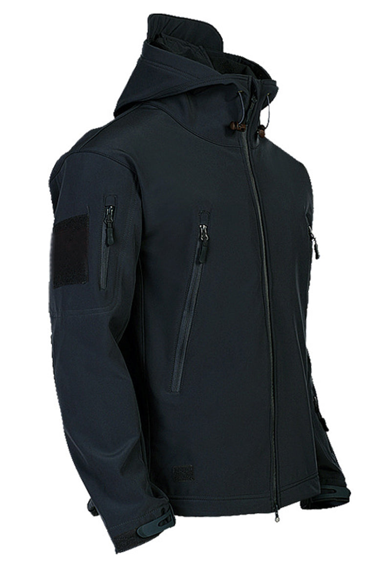 Soft Shell Jacket - Men's Tactical Windproof Waterproof Hooded Bomber Coat