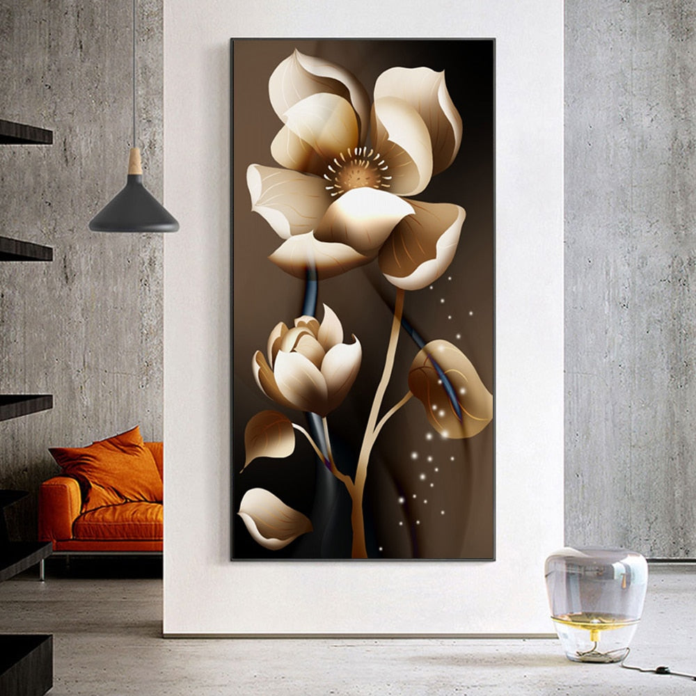 Vrimlo® Nordic Abstract Flower Paintings