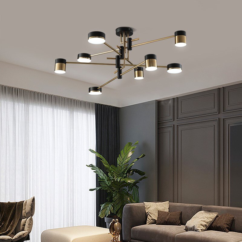 Exquisite Black Golden Nordic Chandelier