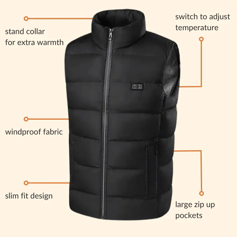 Men's Heated Gilet for Instant Warmth