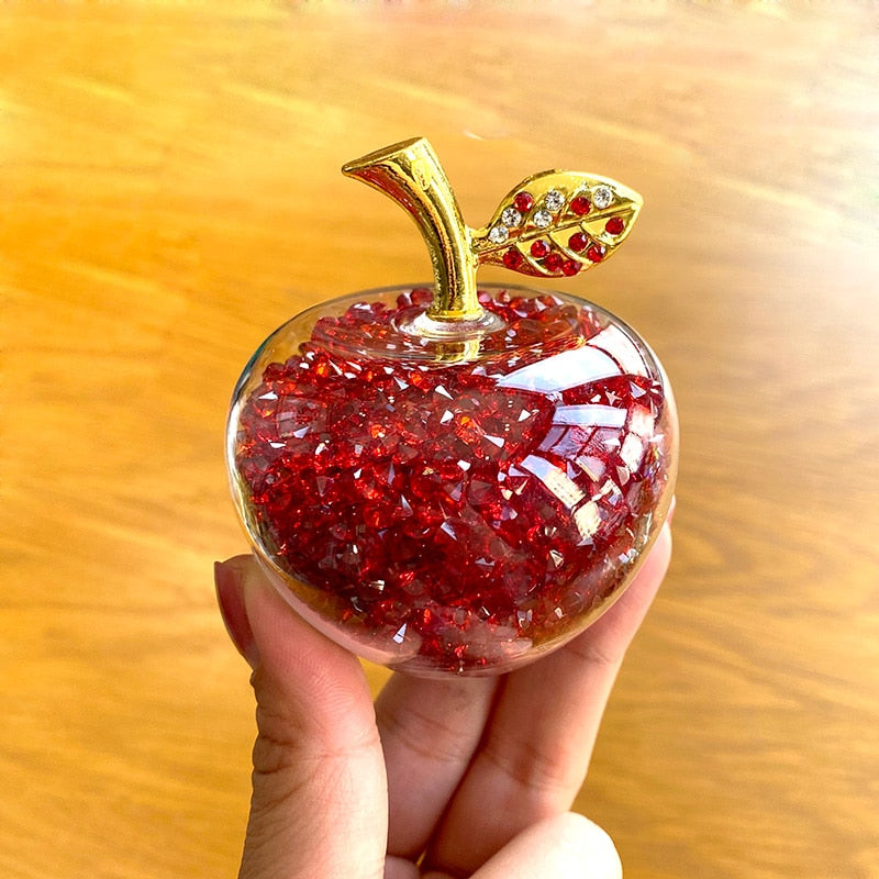 Vrimlo® Handmade Crystal Apple Figurine