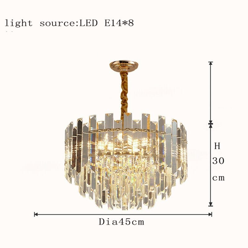 LED Round Golden Crystal Lamp