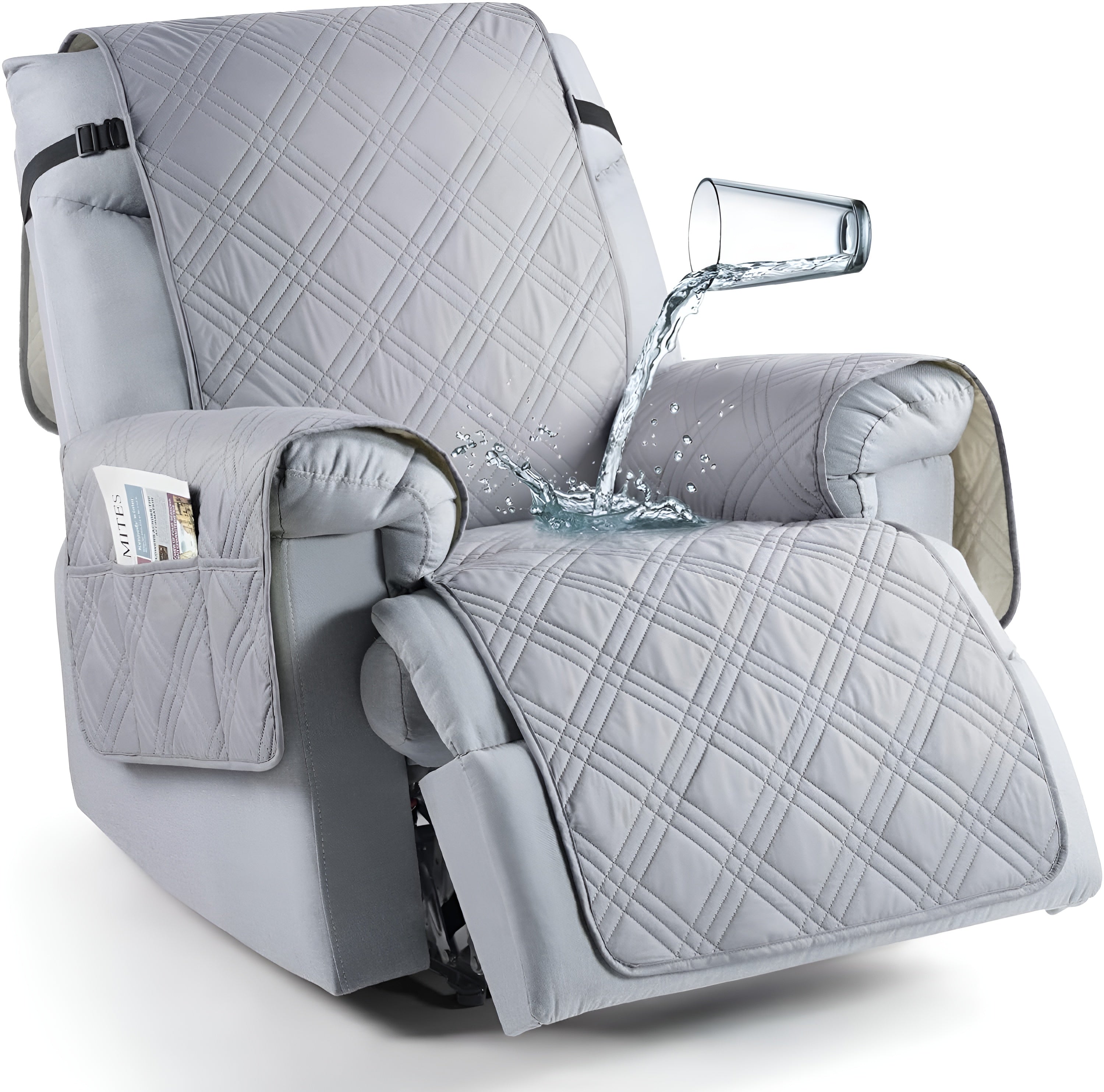 CozyShield - Geruite antislip hoes voor fauteuil voor rondom bescherming