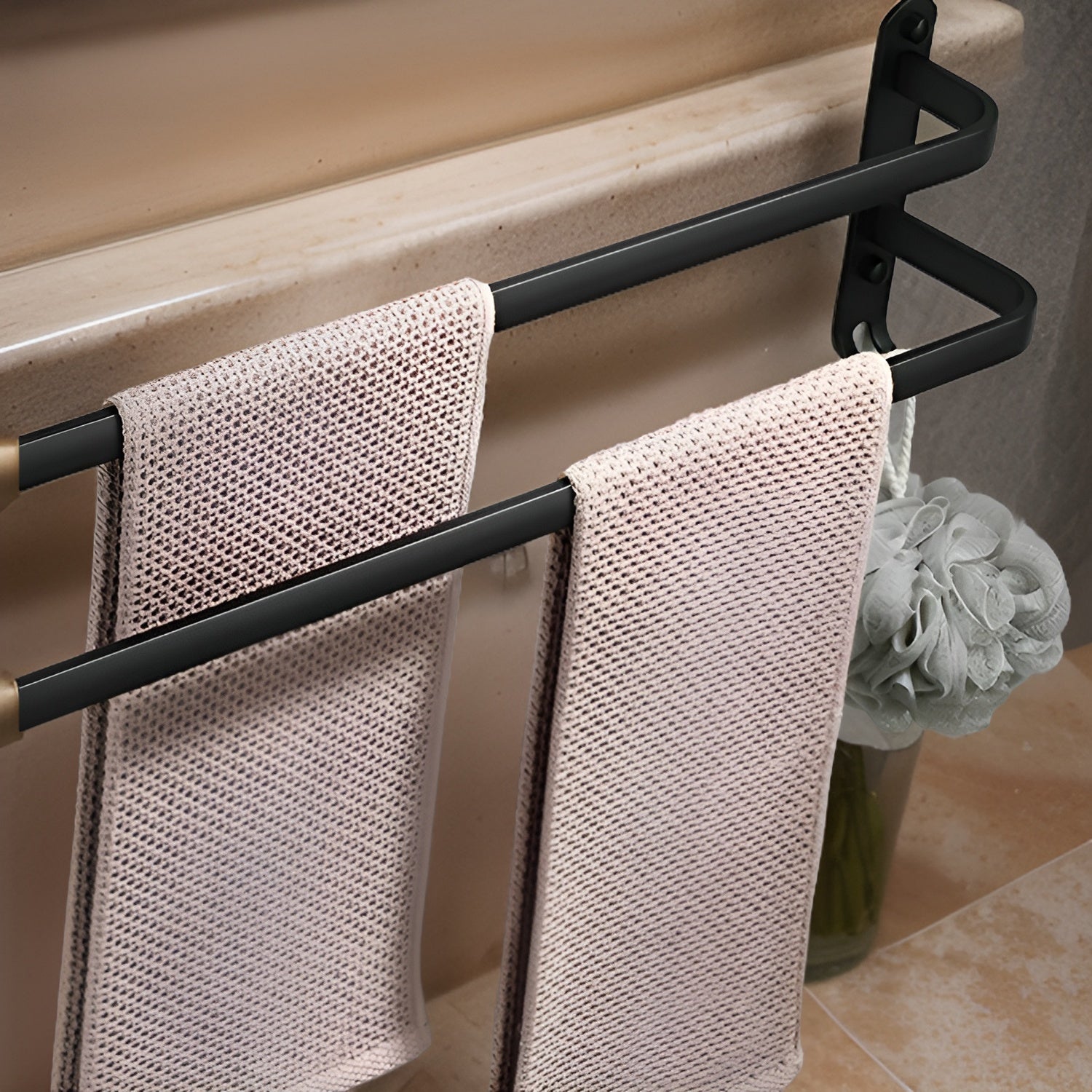 LuxeRack - Stylish Space-Saving Wall-Mounted Towel Holder