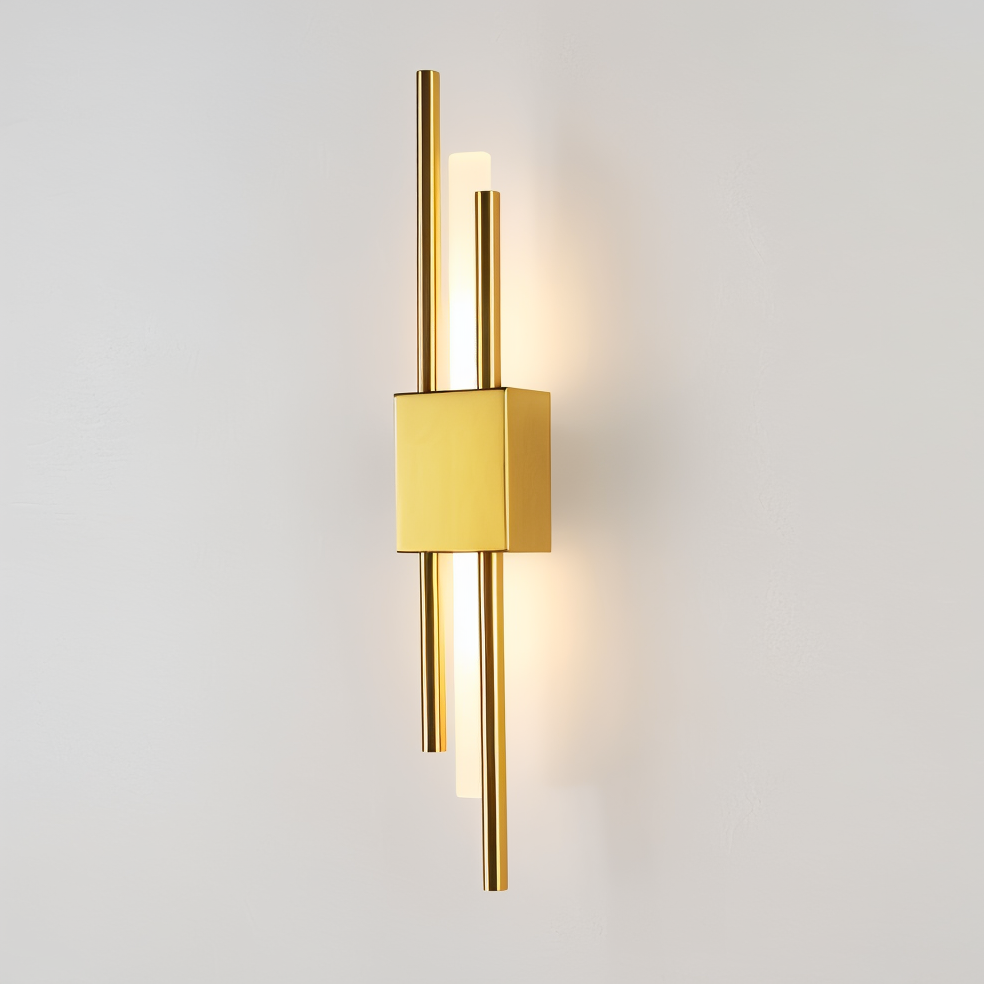 NobleGlow Gold Black Wall Light - Luxury Linear Design, Adjustable Warm/Neutral/Cool Lighting