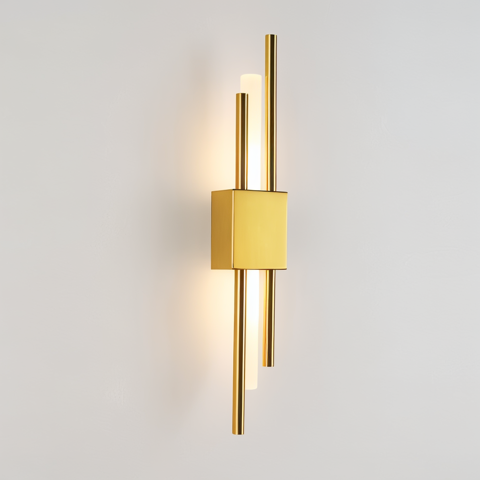 Lampada da parete NobleGlow Gold Black - Design lineare di lusso, illuminazione calda/neutra/fredda regolabile