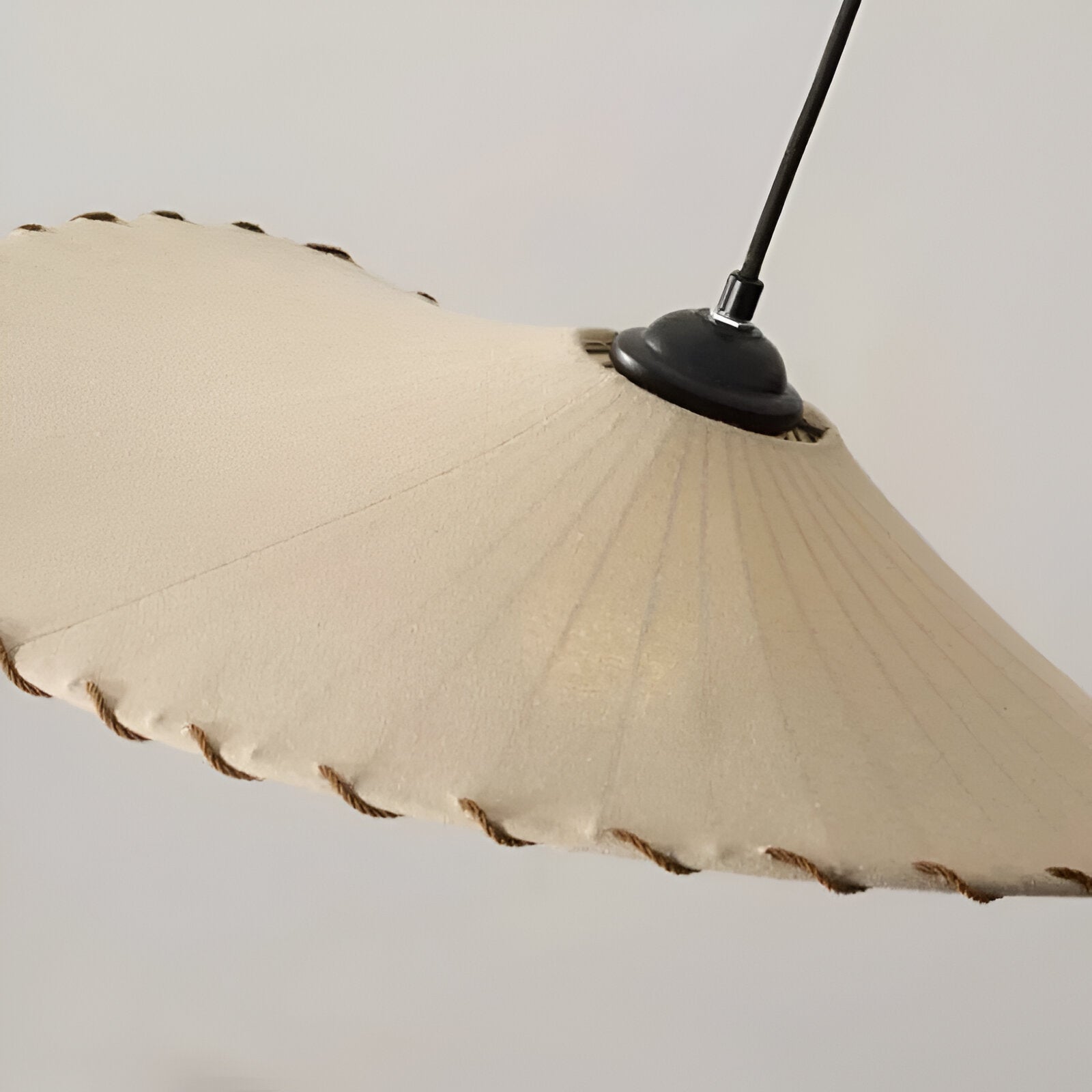 Pendente Umbri Dome - Lustre de Tecido Branco - Lâmpada Suspensa Ajustável