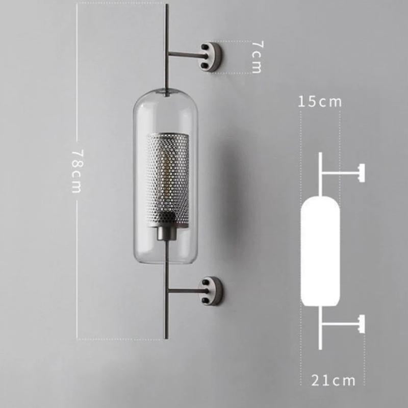 Aplique de pared con forma de panal y orbe radiante | Lámpara de pared