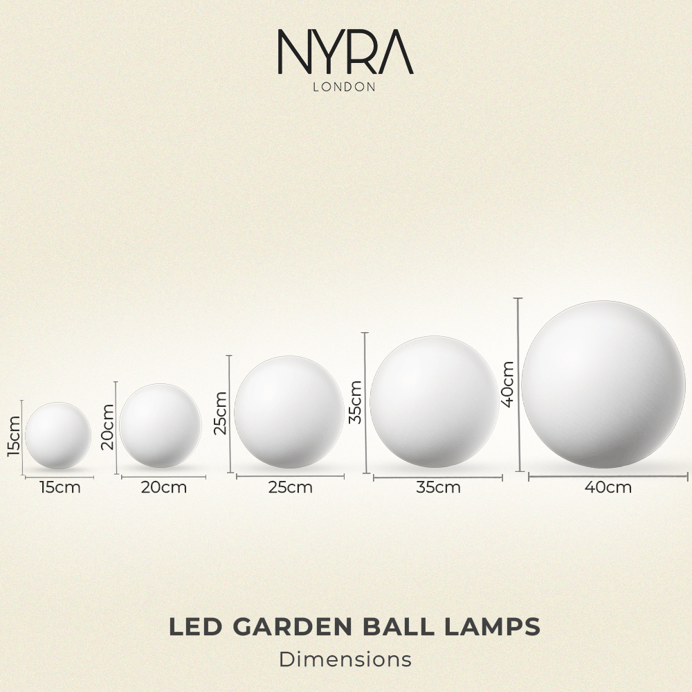 Lámparas LED de bola para jardín