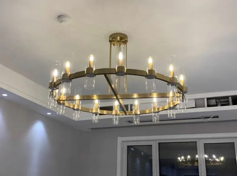 Keira Farmhouse Glass Chandelier