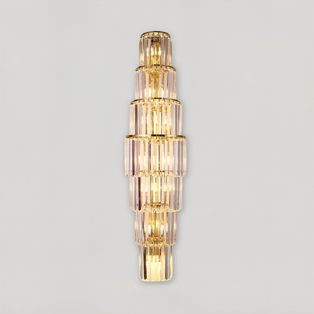 Lampa de perete cu cristal pe pilon opulent