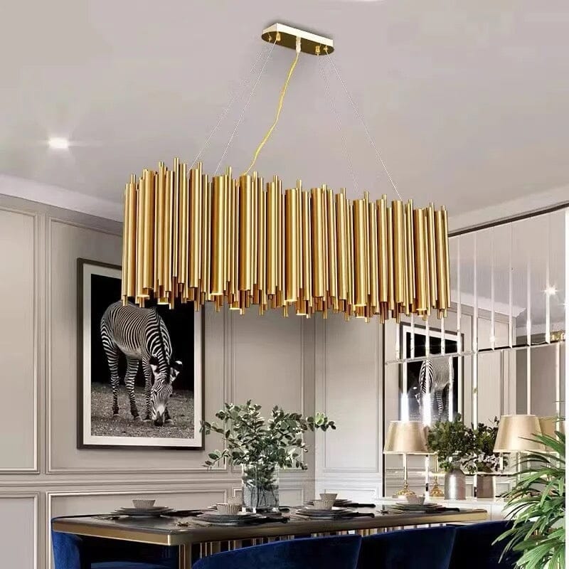 Gold Nest Oval Chandelier