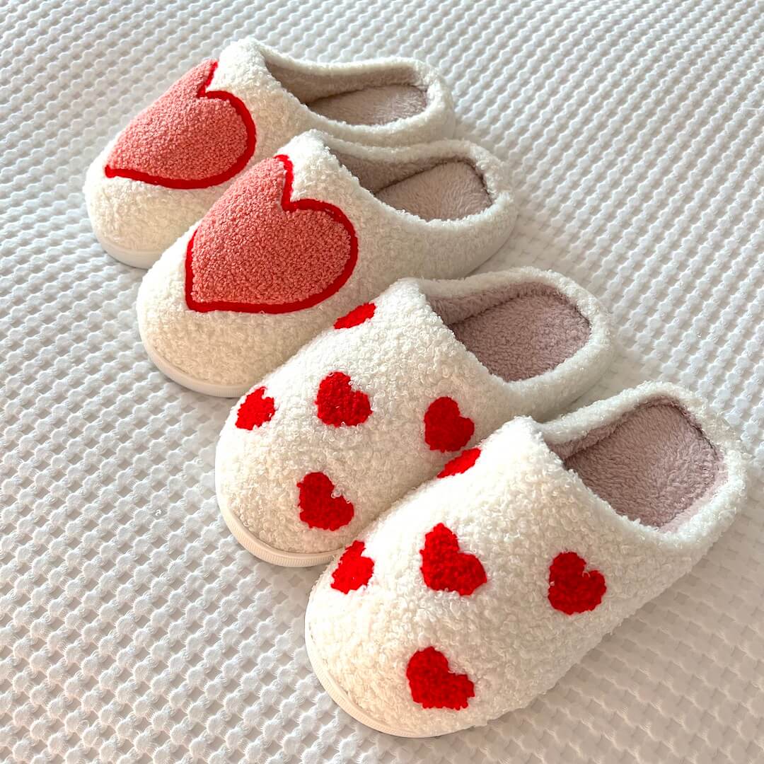 Pantuflas de peluche para enamorados