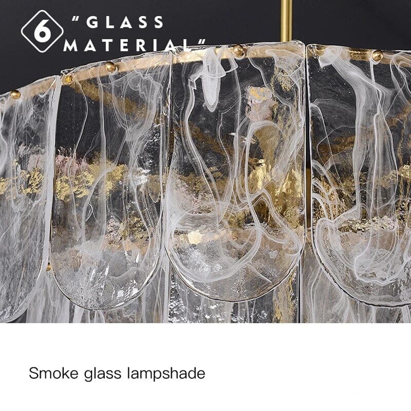 The Strand Gold LED Marmor Krystall Glass Kranse