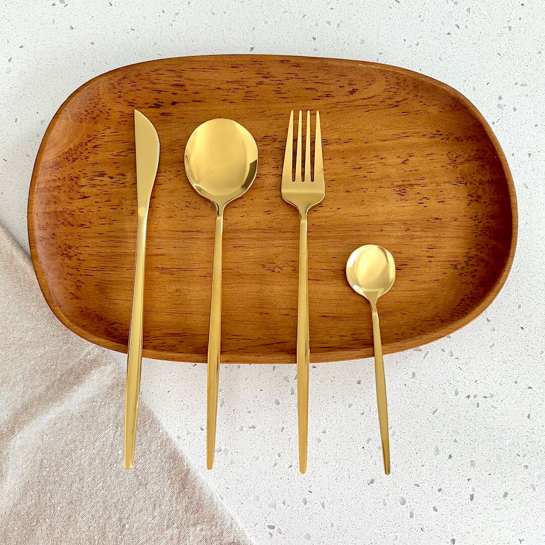 Minimalist Golden Flatware Set