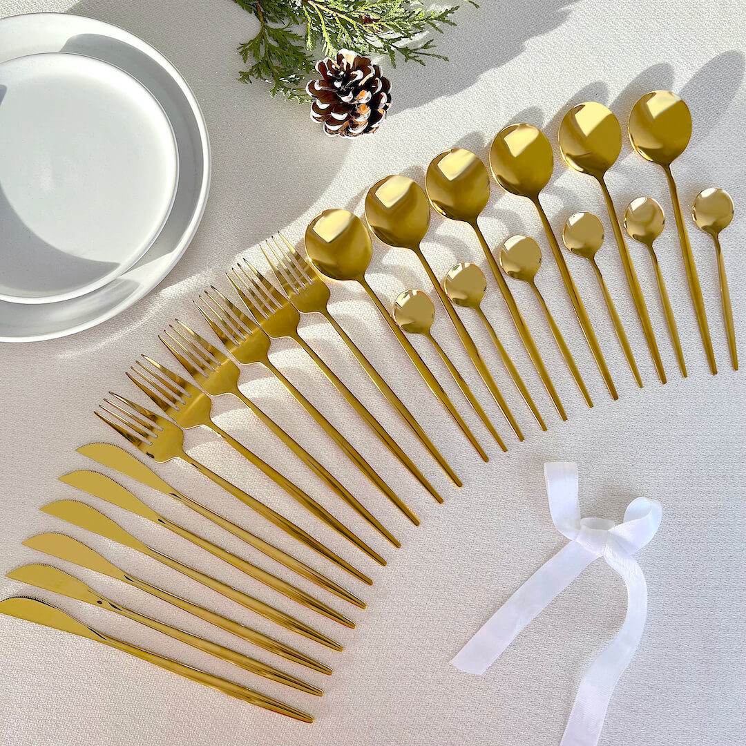 Minimalist Golden Flatware Set