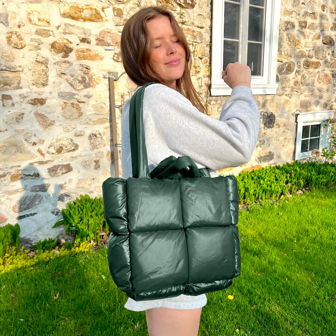 Elia Quilted Puffer Tote Bag